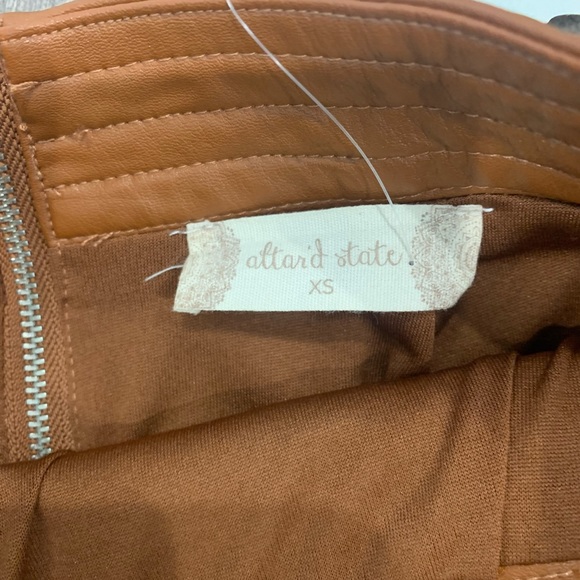 Altar’d State faux leather brown skirt - Picture 4 of 4